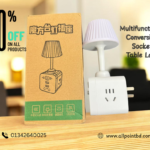 Table Lamp with Multi Plug