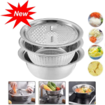 3in1 Multifunctional Stainless Steel Grating Basin
