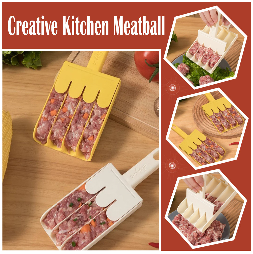 Creative Kitchen Meatball Mold Meat Ball Scoop with Cutting Spade Ball Maker, None-Stick Meatball Maker Meatball Maker - Image 1