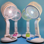🔋 LR‑2018 USB Rechargeable Fan – Folding LED & Rechargeable