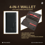 4-in-1 Premium Leather Multi-Functional Wallet
