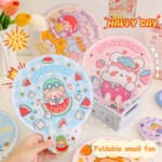 Cute Foldable Cartoon Hand Fan - Image 2