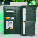 Premium Long Leather Wallet – Magnetic Closure - Image 2
