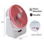 JY SUPER JY-1880 Rechargeable Mini Table Fan - Image 3