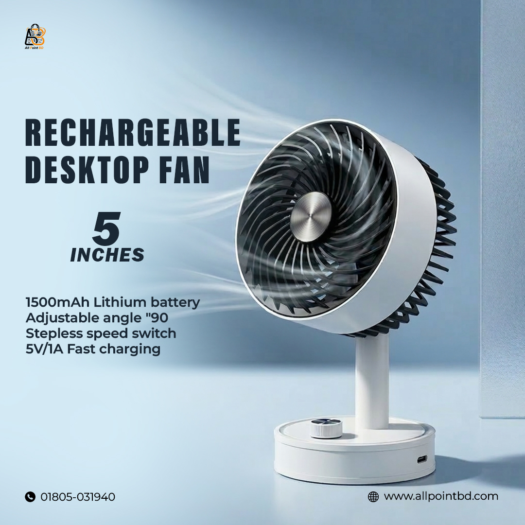Landing Page 59 (Rechargeable Desktop Fan) WEB IWIN IW-8038-A Rechargeable Desktop Fan - Image 1