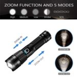 Rechargeable Waterproof Zoom LED Flashlight USB Torch Light - Image 3