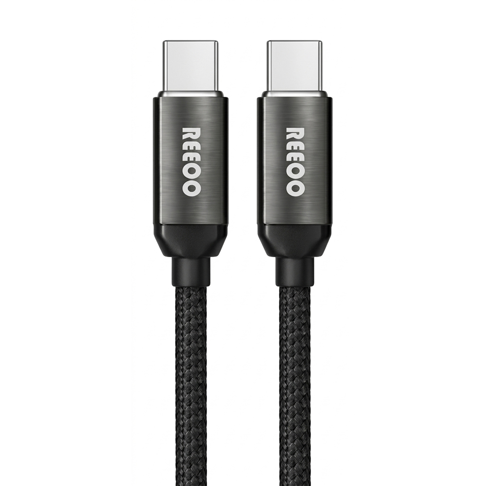Reeoo_C190 REEOO RC 160 120W Super Fast Charging USB-C to USB-C Braided Cable - 1 Meter - Image 1