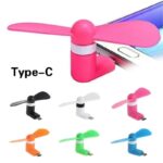 2 pis Mini Portable Type-C OTG Mobile Fan - Image 3