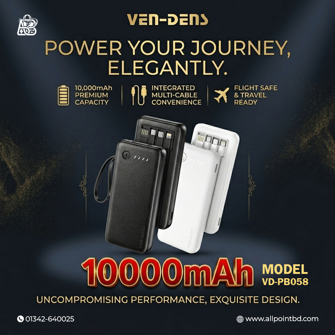 VEN_DENS Power Bank VEN-DENS 10,000mAh Powerbank (VD-PB058) - Image 1