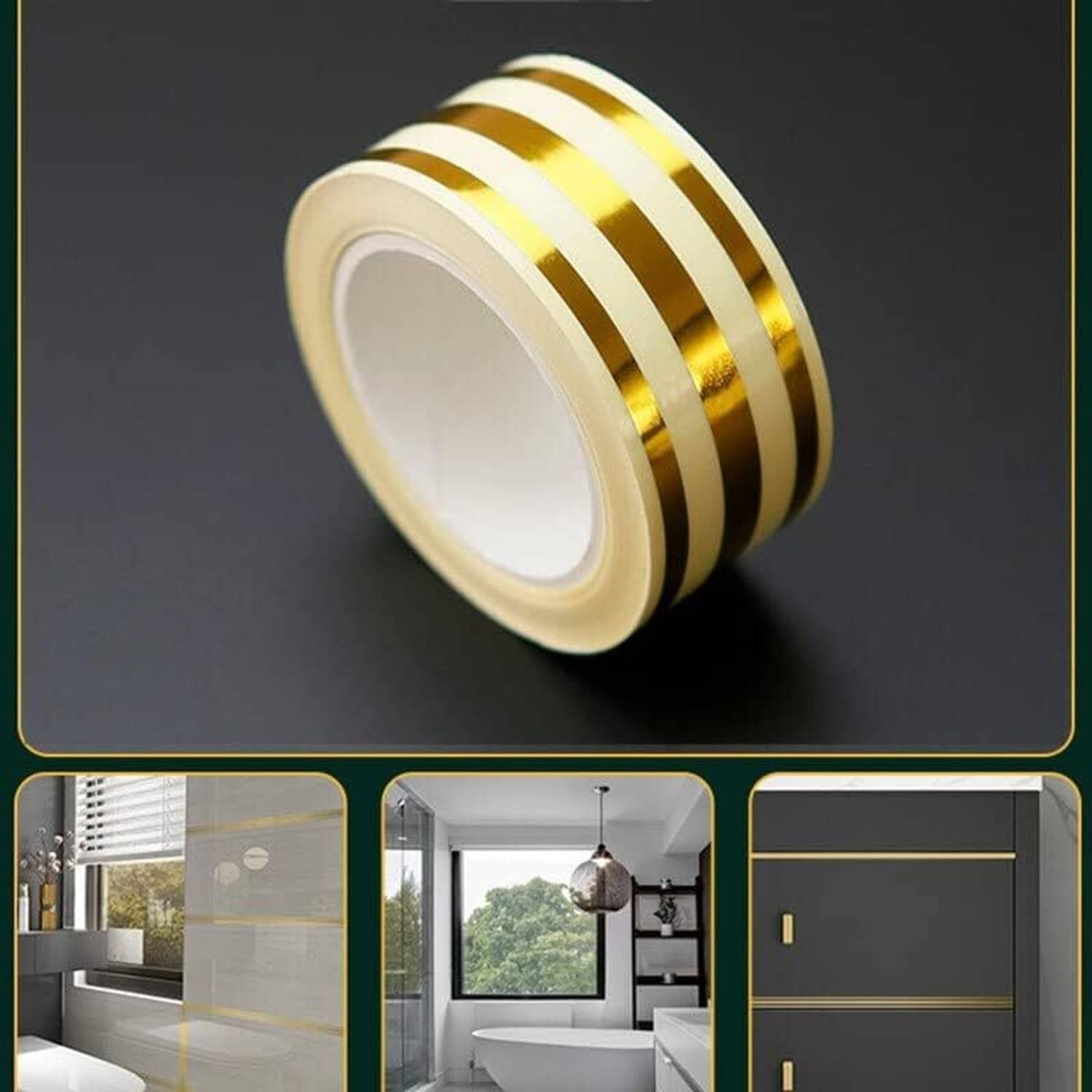 3 Line Tiles Tape Decoration Sticker – Interior Tape 3 Line Tiles Tape Decoration Sticker – Interior Tape - Image 1
