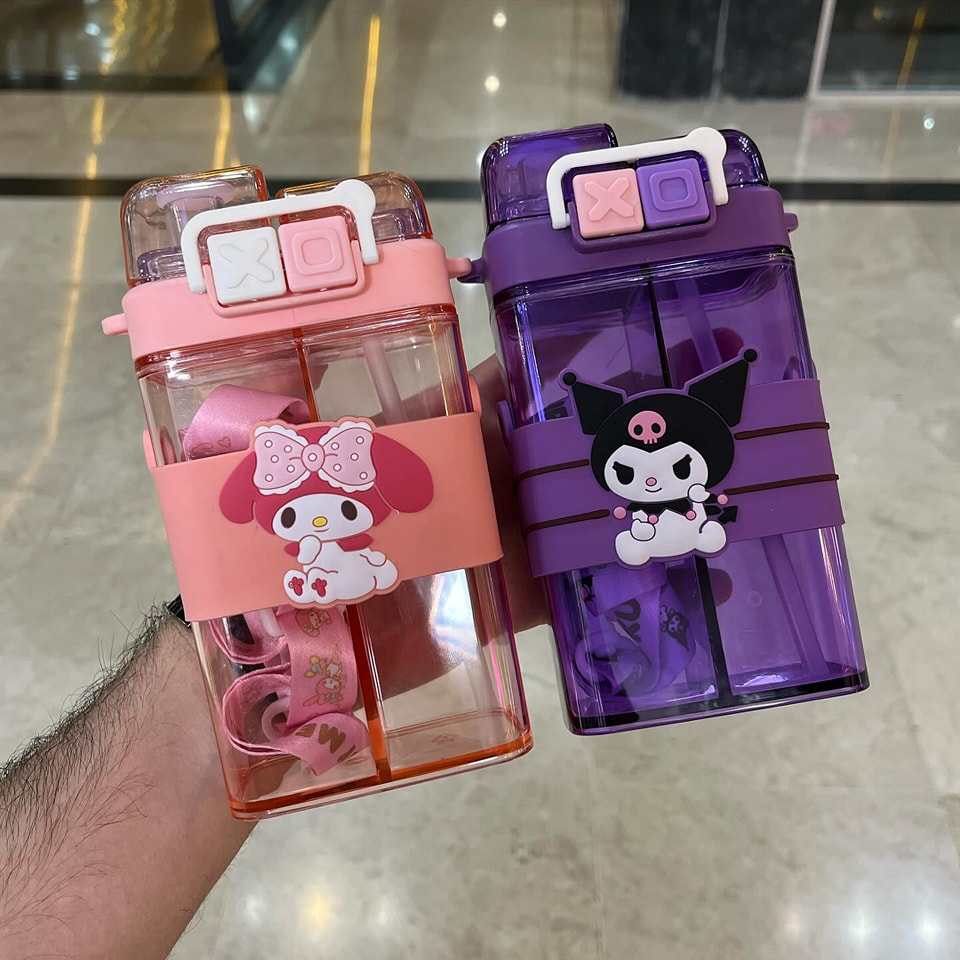 Cute Dual Mouth Portable Water Bottle Cute Dual Mouth Portable Water Bottle - Image 1