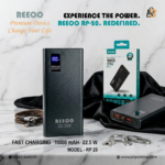 REEOO RP-20 10000mAh Fast Charging Power Bank (22.5W) – Digital Display, PD Support
