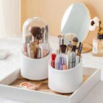360° Makeup Brush Holder with Lid - Image 3