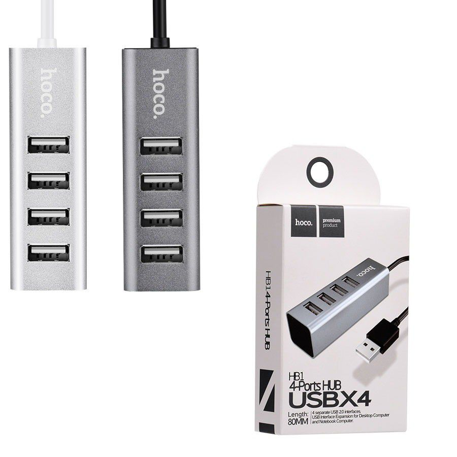 HOCO HB1 USB-A to 4 USB Hub HOCO HB1 USB-A to 4 USB Hub - Image 1