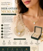 18k Gold Plated Deer Antler Necklace-403 Chaina - Image 2