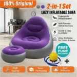 Air Sofa || Lazy Bean Bag Air Chair With Footrest,Air sofa, single air sofa, bestway air sofa, index air sofa, portable air sofa, air sofa chair,bean bag sofa