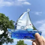 CANA Liquid Wave Cruise Ship Fluid Drift Bottle Unsinkable (Small Size) for Home Decor – Car Dashboard - Living Room - Office Table Weight – Decoration - Sea Boat Titanic Ghost Black Pearl Ship Allpointbd