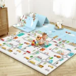 BABY FLOOR MATm || LooMantha PVC Baby Large Play Mat - Multicolor || Road Mat Children Traffic Car Map Boy Girls Educational Toy Road Carpet Playmat For Baby Mats Cartoon City Rug Kids Toys Games - Image 2