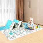BABY FLOOR MATm || LooMantha PVC Baby Large Play Mat - Multicolor || Road Mat Children Traffic Car Map Boy Girls Educational Toy Road Carpet Playmat For Baby Mats Cartoon City Rug Kids Toys Games - Image 5
