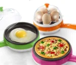 EGG FRY PAN || Multi Function 2 in 1 Electric Egg Boiler Steamer Omelette Frying Pan Non-Stick Boiled Eggs Boiler Steamer || Electric Egg Cooker Egg Boiler - Image 3