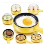 EGG FRY PAN || Multi Function 2 in 1 Electric Egg Boiler Steamer Omelette Frying Pan Non-Stick Boiled Eggs Boiler Steamer || Electric Egg Cooker Egg Boiler - Image 4