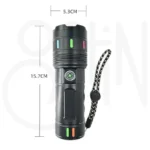 High Power Sanford Super Bright Flashlight – Slide Zoom White Laser LED Edition with 50000mah battery.উচ্চ শক্তি sanford সুপার উজ্জ্বল টর্চলাইট-স্লাইড জুম সাদা লেজার led এডিশন সঙ্গে ৫০০০০mah ব্যাটারি - Image 4