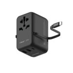 Momax 1-World+ 25W 3-Port Travel Adapter with USB-C Cable