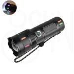 High Power Sanford Super Bright Flashlight – Slide Zoom White Laser LED Edition with 50000mah battery.উচ্চ শক্তি sanford সুপার উজ্জ্বল টর্চলাইট-স্লাইড জুম সাদা লেজার led এডিশন সঙ্গে ৫০০০০mah ব্যাটারি - Image 2