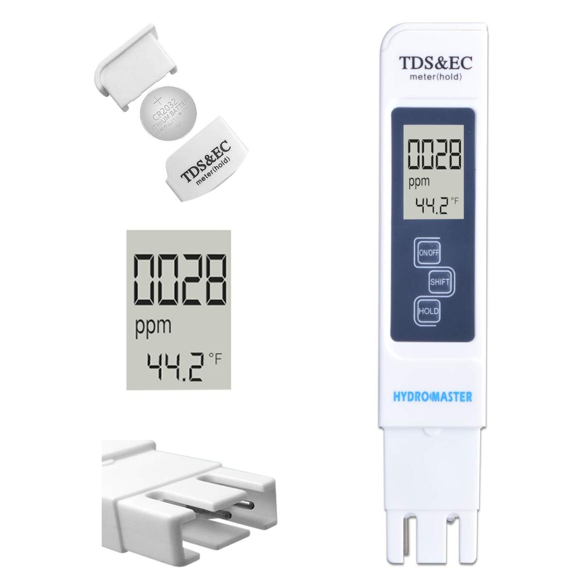 TDS EC Meter Digital Water Quality Tester 0-9999 PPM Measurement Range Water Purity Temperature Meter Tester,Tds ec মিটার ডিজিটাল পানির গুণমান পরীক্ষক 0-9999 ppm পরিমাপের পরিসীমা পানি বিশুদ্ধতার তাপমাত্রা মিটার পরীক্ষক - Image 2