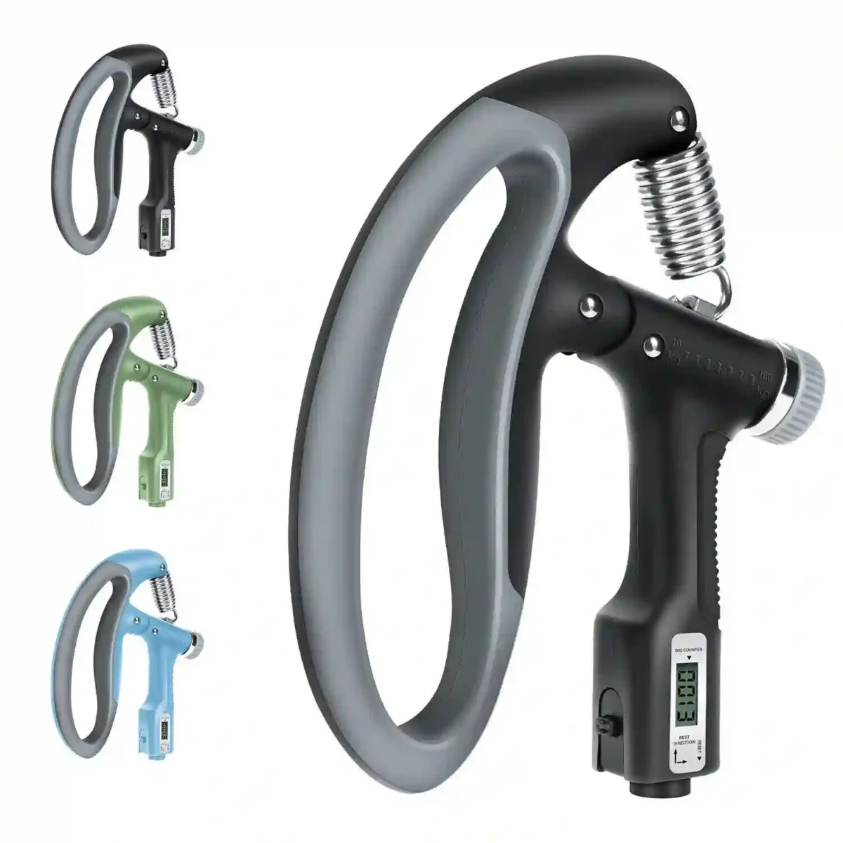 Adjustable Counting Hand Grip - Multi-color || Adjustable countable hand grip 10kg -100kg || Adjustable Strength TPR Multipurpose 10kg-100kg Smart Counting Hand Grip Dynamometer Finger Heavy Exerciser for Household,অ্যাডজাস্টেবল কাউন্টিং হ্যান্ড গ্রিপ - বহু রঙের | |   অ্যাডজাস্টেবল কাউন্টেবল হ্যান্ড গ্রিপ ১০ কেজি -১০০ কেজি | |   অ্যাডজাস্টেবল স্ট্রেংথ টিপিআর মাল্টিপারপাস ১০ কেজি-১০০ কেজি স্মার্ট কাউন্টিং হ্যান্ড গ্রিপ ডায়নামোমিটার ফিঙ্গার হেভি এক্সারসাইজার ফর হাউসহ - Image 2