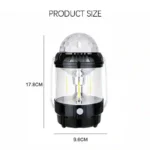 Camping Light - Portable Lamp - 20W Disco Light - Chargeable Multifunctional Stage Light - Emergency 1500mAh Power bank option - Classic RGB three Colour Rotating Light / 300Lumen / Yellow Colour Lamp Light / for Home / Camping / Hiking / Outdoor Activity,ক্যাম্পিং লাইট-পোর্টেবল ল্যাম্প-20w ডিস্কো লাইট-চার্জযোগ্য বহুগুণি স্টেজ লাইট-ইমার্জেন্সি 1500mah পাওয়ার ব্যাংক অপশন-ক্লাসিক rgb তিন রঙের ঘোরানো লাইট/300 লুমেন/হলুদ রঙের ল্যাম্প লাইট/বাড়ির জন্য/ক্যাম্পিং/হাইকিং/আউটডোর ক্রিয়াকলাপ - Image 7