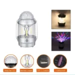 Camping Light - Portable Lamp - 20W Disco Light - Chargeable Multifunctional Stage Light - Emergency 1500mAh Power bank option - Classic RGB three Colour Rotating Light / 300Lumen / Yellow Colour Lamp Light / for Home / Camping / Hiking / Outdoor Activity,ক্যাম্পিং লাইট-পোর্টেবল ল্যাম্প-20w ডিস্কো লাইট-চার্জযোগ্য বহুগুণি স্টেজ লাইট-ইমার্জেন্সি 1500mah পাওয়ার ব্যাংক অপশন-ক্লাসিক rgb তিন রঙের ঘোরানো লাইট/300 লুমেন/হলুদ রঙের ল্যাম্প লাইট/বাড়ির জন্য/ক্যাম্পিং/হাইকিং/আউটডোর ক্রিয়াকলাপ - Image 6