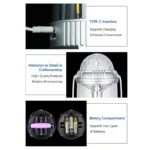 Camping Light - Portable Lamp - 20W Disco Light - Chargeable Multifunctional Stage Light - Emergency 1500mAh Power bank option - Classic RGB three Colour Rotating Light / 300Lumen / Yellow Colour Lamp Light / for Home / Camping / Hiking / Outdoor Activity,ক্যাম্পিং লাইট-পোর্টেবল ল্যাম্প-20w ডিস্কো লাইট-চার্জযোগ্য বহুগুণি স্টেজ লাইট-ইমার্জেন্সি 1500mah পাওয়ার ব্যাংক অপশন-ক্লাসিক rgb তিন রঙের ঘোরানো লাইট/300 লুমেন/হলুদ রঙের ল্যাম্প লাইট/বাড়ির জন্য/ক্যাম্পিং/হাইকিং/আউটডোর ক্রিয়াকলাপ - Image 5
