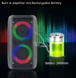 Kinglucky KTS-1265 wireless speaker, with bass speaker, stereo speaker, subwoofer, outdoor wireless speaker, party disco light - Image 2