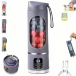 Miyako LK-0513 Portable Blender || Acirculate Digital Multimode Juicer Blender,450ml Portable Digital Display Juicer,Mini Electric Juice Cup with 12 Stainless Steel Blades,Smart LED Display for Smoothies Liquid Diet(Purple,10 Blades),মিয়াকো এলকে-০৫১৩ পোর্টেবল ব্লেন্ডার | |   অ্যাসারকুলেট ডিজিটাল মাল্টিমোড জুসার ব্লেন্ডার, ৪৫০ মিলি পোর্টেবল ডিজিটাল ডিসপ্লে জুসার, ১২টি স্টেইনলেস স্টিল ব্লেড সহ মিনি ইলেকট্রিক জুস কাপ, স্মুদি লিকুইড ডায়েটের জন্য স্মার্ট এলইডি ডিসপ্লে (বেগুনি, ১০ ব্লেড)