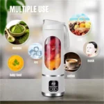 Miyako LK-0513 Portable Blender || Acirculate Digital Multimode Juicer Blender,450ml Portable Digital Display Juicer,Mini Electric Juice Cup with 12 Stainless Steel Blades,Smart LED Display for Smoothies Liquid Diet(Purple,10 Blades),মিয়াকো এলকে-০৫১৩ পোর্টেবল ব্লেন্ডার | |   অ্যাসারকুলেট ডিজিটাল মাল্টিমোড জুসার ব্লেন্ডার, ৪৫০ মিলি পোর্টেবল ডিজিটাল ডিসপ্লে জুসার, ১২টি স্টেইনলেস স্টিল ব্লেড সহ মিনি ইলেকট্রিক জুস কাপ, স্মুদি লিকুইড ডায়েটের জন্য স্মার্ট এলইডি ডিসপ্লে (বেগুনি, ১০ ব্লেড) - Image 2