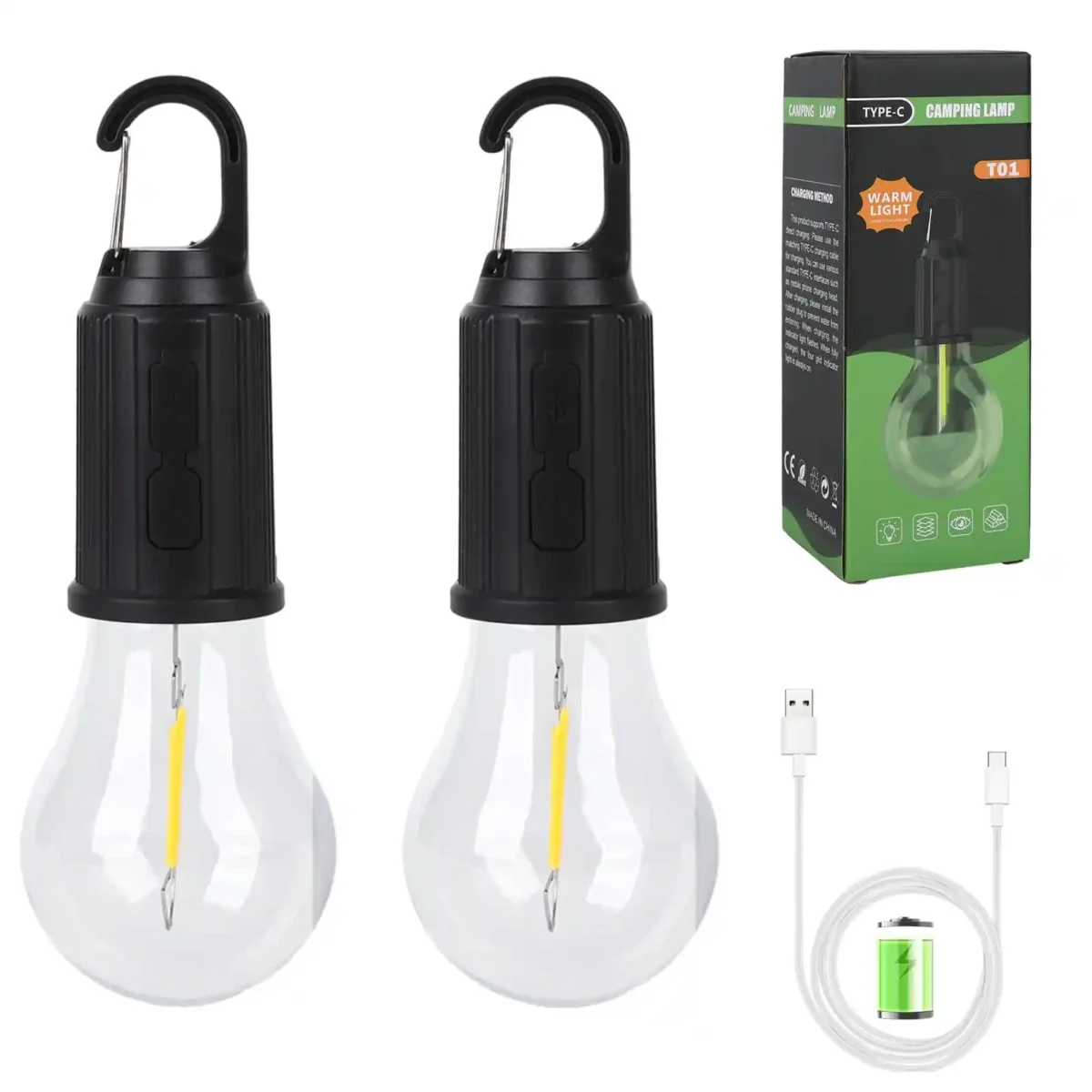 Outdoor USB Rechargeable LED Lamp Bulbs High Brightness Emergency Light Hook Up Camping Fishing Portable Lantern Night Lights || SHRI BANKEY Bihari Collection LED Camping Light 400mAh 100LM Type-C USB Rechargeable Waterproof (Oval Shape) Pack of 4,আউটডোর ইউএসবি রিচার্জেবল এলইডি ল্যাম্প বাল্ব হাই ব্রাইটনেস ইমার্জেন্সি লাইট হুক আপ ক্যাম্পিং ফিশিং পোর্টেবল ল্যান্টার্ন নাইট লাইট | |   শ্রী বানকে বিহারি কালেকশন এলইডি ক্যাম্পিং লাইট ৪০০ এমএএইচ ১০০ এলএম টাইপ-সি ইউএসবি রিচার্জেবল ওয়াটারপ্রুফ (ওভাল শেপ) প্ - Image 3