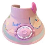 Summer children's sunshade hat, sun protection hat with fan, USB charging, empty top hat, cartoon dinosaur