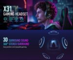 X31 Gaming Headset with RGB Lighting, Stereo Surround Sound, Noise Isolating Microphone - Image 2