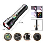 Kezu KH-W533 Torch light Telescopic Zoomable 80W Super High Powered Zoom Flashlight with Power Bank Facility, কেজু কেএইচ-ডব্লিউ৫৩৩ টর্চ লাইট টেলিস্কোপিক জুমযোগ্য ৮০ ওয়াট সুপার হাই পাওয়ারড জুম ফ্ল্যাশলাইট পাওয়ার ব্যাঙ্ক ফিল্টিলিস্ট সহ - Image 2