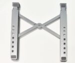 Aluminium Alloy Creative Folding Laptop Stand 6 Angles Adjustable Tabletop Anti Slip Silicon Rubber Pads Foldable Cloth Pouch Inside Silver - Image 5