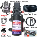 Bike / Car Washer Combo Water Pump Hose Pipe Spray Gun Full Set, High Pressure DC12v Water Pump For Bike or Car Wash & Garden irrigation - Image 5