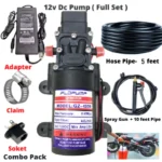 Bike / Car Washer Combo Water Pump Hose Pipe Spray Gun Full Set, High Pressure DC12v Water Pump For Bike or Car Wash & Garden irrigation - Image 2