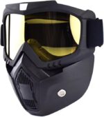 Motorcycle Mask Goggles Detachable Windproof Motorcycle Rider Protection Men Women Full Face Mask with Goggles Anti-Fog Wind Dust Proof