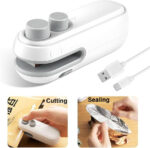 Mini Portable Heat Sealing Machine 2-in-1  Rechargeable Food Bag Sealer & Hidden Cutter  Plastic Packet Sealing Machine - Image 9