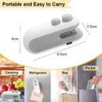 Mini Portable Heat Sealing Machine 2-in-1  Rechargeable Food Bag Sealer & Hidden Cutter  Plastic Packet Sealing Machine - Image 8