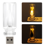 Car USB Flame Light  Mini LED Candle Flame Lamp  USB Interior Ambient Light for Car - Image 2