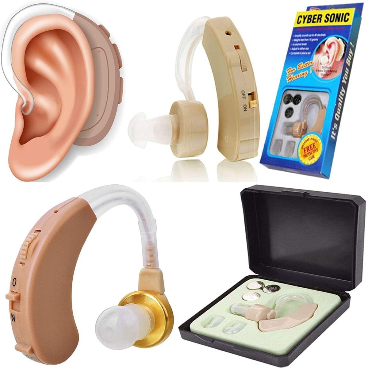 Cyber Sonic Hearing Aid Amplifier  Mini Adjustable Hearing Enhancement Device - Image 4