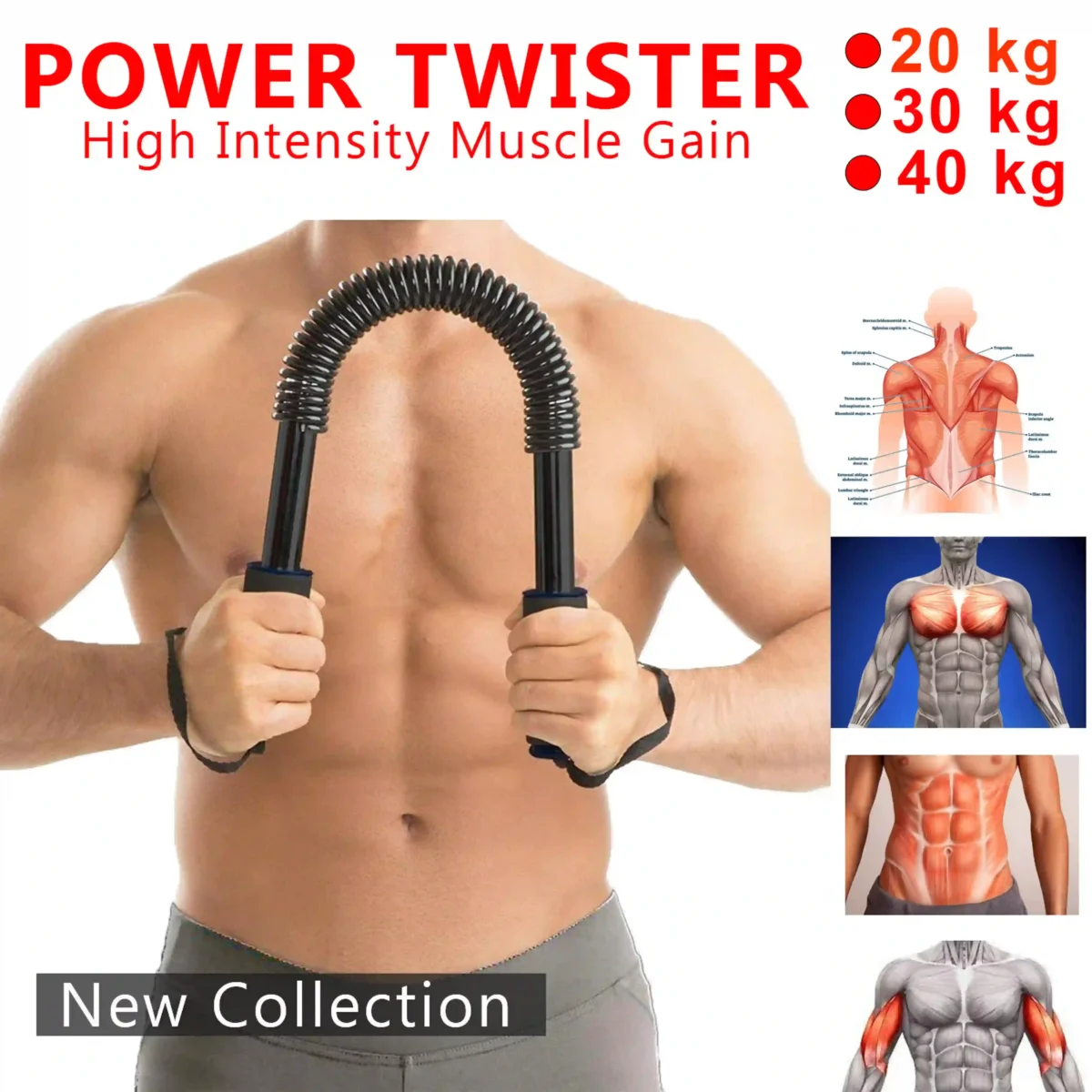 Heavy-Duty Power Twister Bar  Adjustable Chest & Arm Strengthener Exercise Bar - Image 6