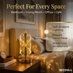 Luxury Golden Crystal Table Lamp  Touch Control Rechargeable LED Night Lamp  Decorative Bedside Lamp - Image 5